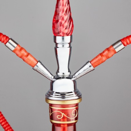 Hookah "ilham", 42 cm, 2 tubes, red-2