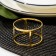 NOBLE napkin ring, 4.5 × 2.9 cm, gold color