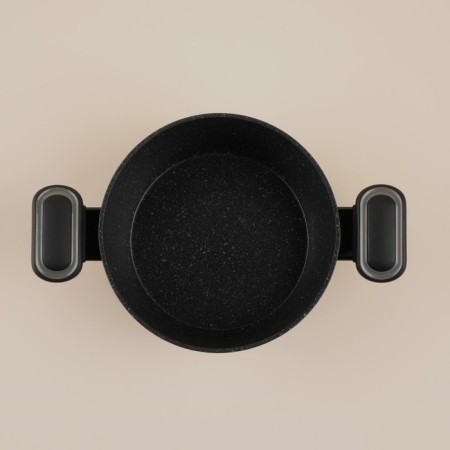 Aluminum pan with anti -stick coating SL Home, D = 20 cm, h = 8.8 cm, induction, black color-6