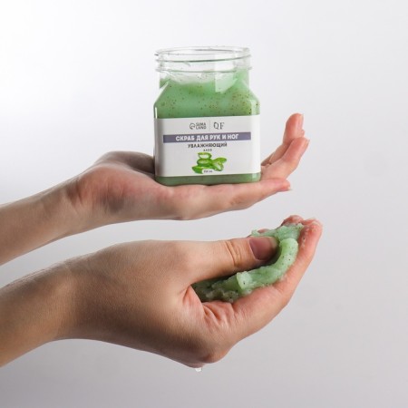 Hands and legs scrub, moisturizing, 350 ml, with aloe aroma-5