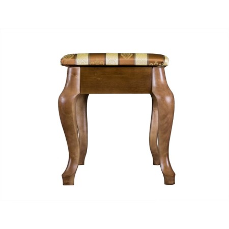 Retro banquet with storage, 550x330x430, medium brown, fabric strip brown.-4