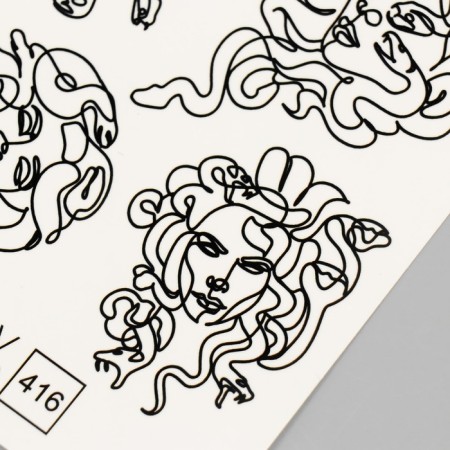Tattoo on the body "Medusa Gorgon" 10x15 cm-2