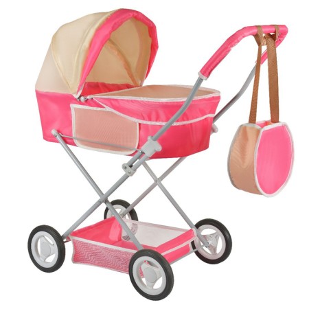 Puppet stroller No. 4, pink color with beige