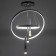Chandelier "Circles Neo" 2+3LED 140W 3 black modes 60x60x4-85 cm