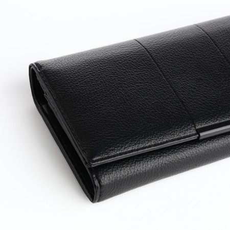 Women's wallet on a magnet, black color-2