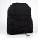 School backpack textile with lacing, black color