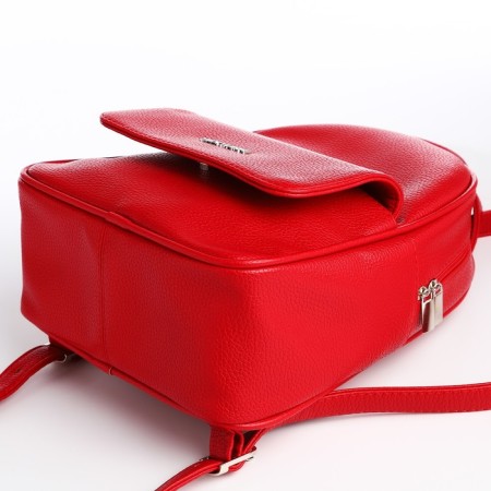 Women's backpack city, Textura, red color-5