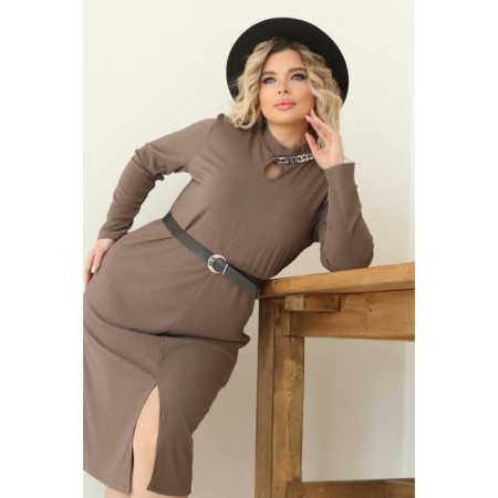 Women's dress, size 50, brown color-4
