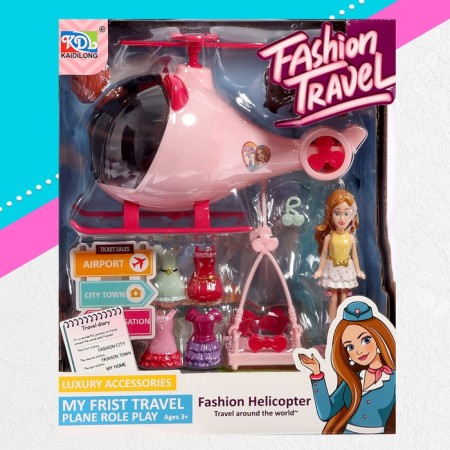Game set "Fashion Journey" Helicopter, Doll, Accessories-15