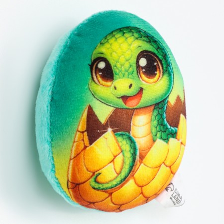 New Year! Soft magnet "Snake in the egg", golden-2