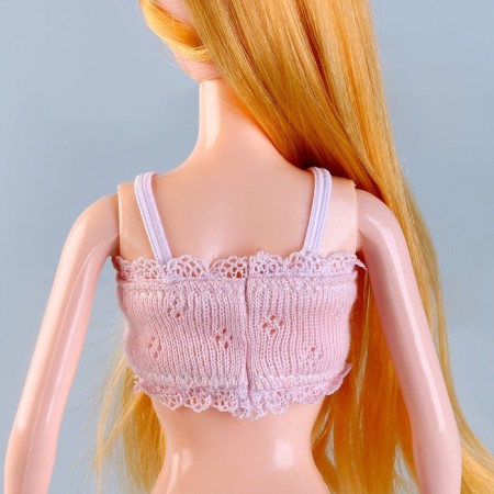 Clothes for dolls "Cute linen", pink color-4