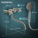 Bath mixer Zein Z3733, two-welfare, S-shaped lungs 27 cm, watering can, hose, satin