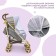 Universal mosquito mosquito for a baby stroller 100x140 cm, white color