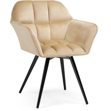 STULL OF A METAL CARKASAS Metal/velor, black/beige 63x59x80 cm-1