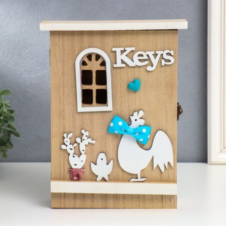 Keywood tree "Chicken with chicken" 26x21x6 cm