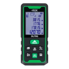 Дальномер лазерный RGK DL70G, 70 м, 2 класс, 500-535 Hm, погрешность ±2