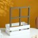 Wooden Kashpo 24 × 14 × 30 cm "Window flowerbed", with a pen, white brown giving beautifully