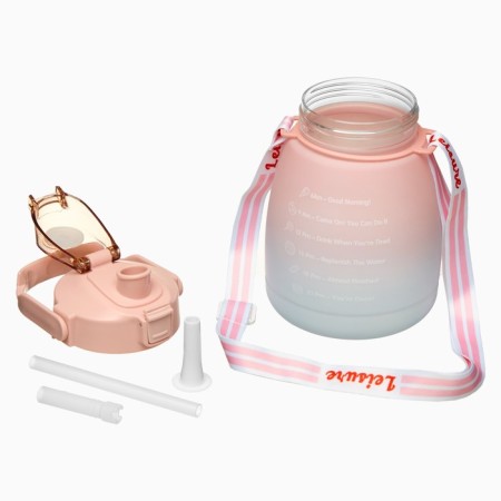 Water bottle, 1.3 l, 20.5 x 12 cm, pink-1