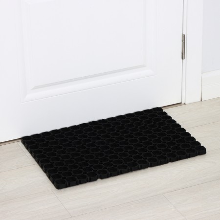 Muddy mud -bearded rug 40 × 60 × 2.2 cm, black color-4