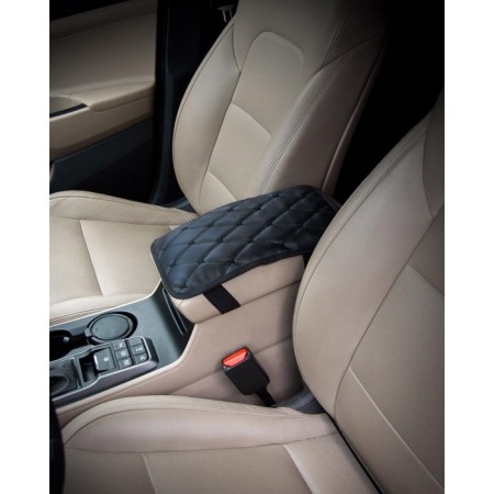 AIRLINE armrest cover, universal, 200x300 mm, glassy eco -leather, black color-3