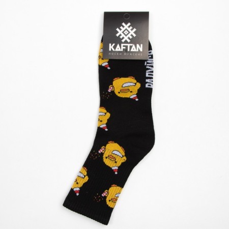New Year's socks KAFTAN "Fun" size 41-44 (27-29 cm), black color-5