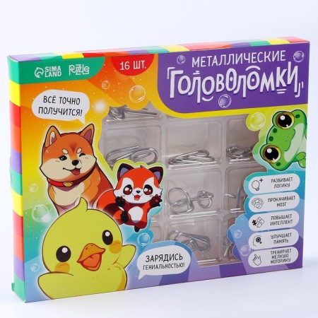 Metal puzzles 16 pcs "Rainbow"-10