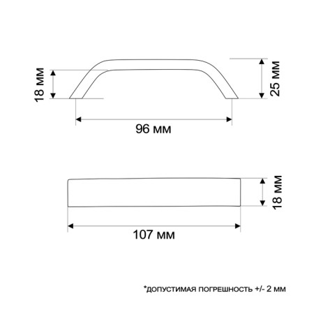 Hand-slop tundra RS109, m/o 96 mm, matte chromium, 4 pcs TMP-5