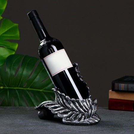 Stand for the bottle "Feather" silver, 12x21x15cm