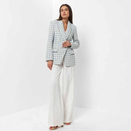 Jacket tweed double -breasted mist p. 44, blue-1