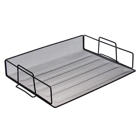 Horizontal tray for papers, calligrata, mesh, metal, black