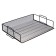 Horizontal tray for papers, calligrata, mesh, metal, black