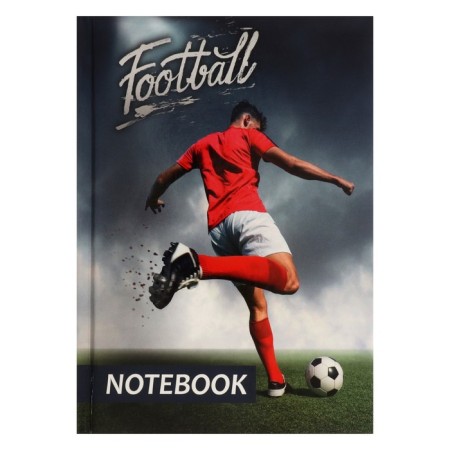 Notepad A6, 40 sheets in the football cage, hard cover, glossy lamination, offset block
