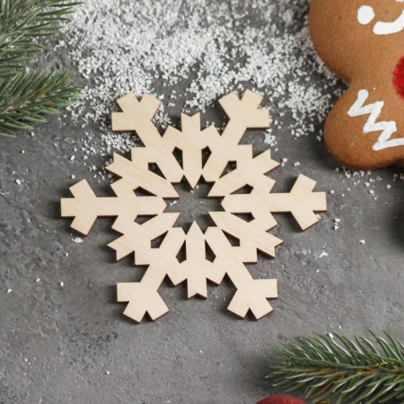 Wooden stand for the hot shade "Snowflake", 9 × 9 cm-1
