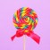 Caramel candy curly Sweet Ness is a large disk with a bow, the taste of cherry color 100 g