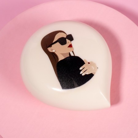 Расчёска массажная, 6,8 × 9 см, PVC коробка, рисунок МИКС-3