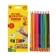 Pencils of 12 flowers "Kalyak-Malyak" washed, with an eraser, trihedral, plastic case
