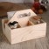 Combo stand made of pine, with a handle and 4 compartments, 21 × 15 × 8.5 cm