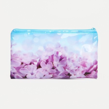 Lightning cosmetic bag, PVC, blue/lilac color-1