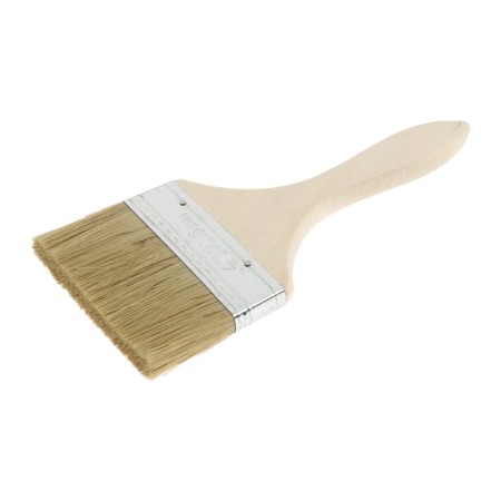 Brush flat scrap, natural bristles, wooden handle, 4 ", 100 mm