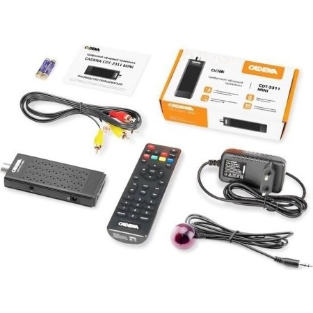Digital TV prefix DVB-T2 Cadena CDT-2311 mini black-2