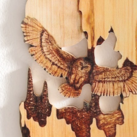 Panel Interior tree "Flying Eaging" 12x0.7x19 cm-2