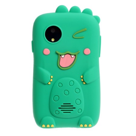 Children's training phone "Dino", camera, sound and light effects, green color-4