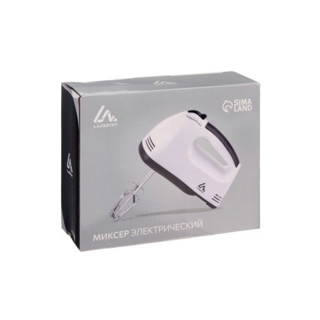 Mixer Luazon LMR-02, manual, 180 watts, 7 speeds, 2 nozzles, white-black-6