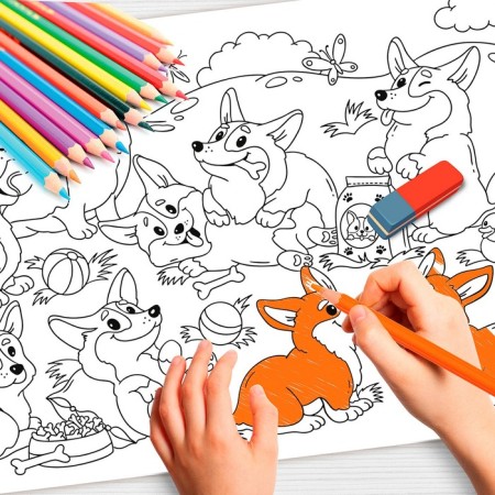 Magar-coloring reusable "dogs"-1