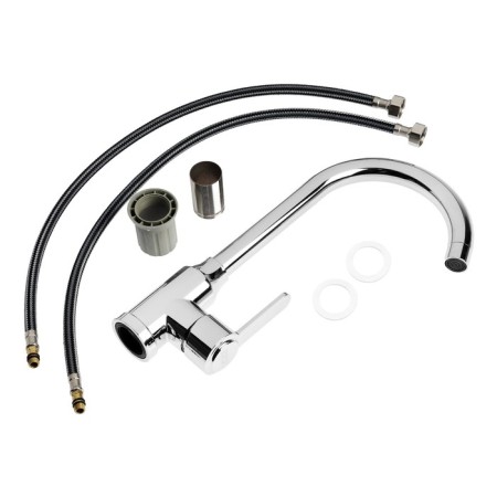 Kitchen mixer Zein Z3701, swing pour 26 cm high, ABS plastic, chrome-8