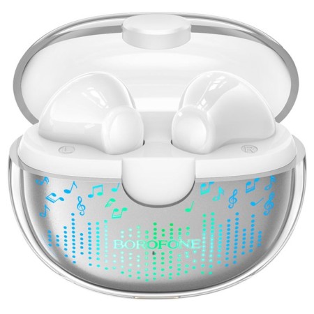 Wireless headphones Borofone BW15, inserts, TWS, microphone, BT5.3, 30/250 mAh, white-1