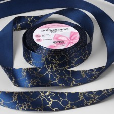 A satin tape with embossing 