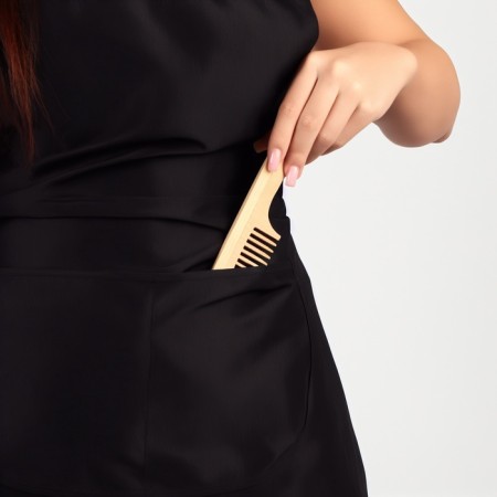 Apron for the master, with pockets, black color-3