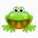 The bath toy "Frog", bubbles, on suction cup