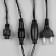 Garland “thread” 10 m, IP44, UMS, dark thread, 100 LED, warm white glow, white flicker, 220 V